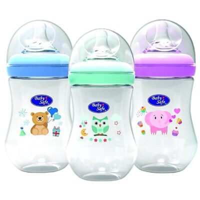 BABY SAFE Wide Neck Bottle - Botol Susu Motif Kartun Gambar 250ml