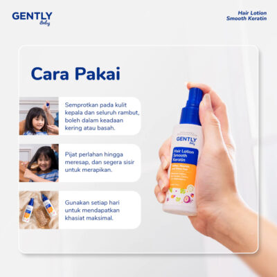 Gently Hair Lotion Smooth Keratin with Celery, Beetroot Extract, & Candlenut Oil 100 ML thumbnail 5