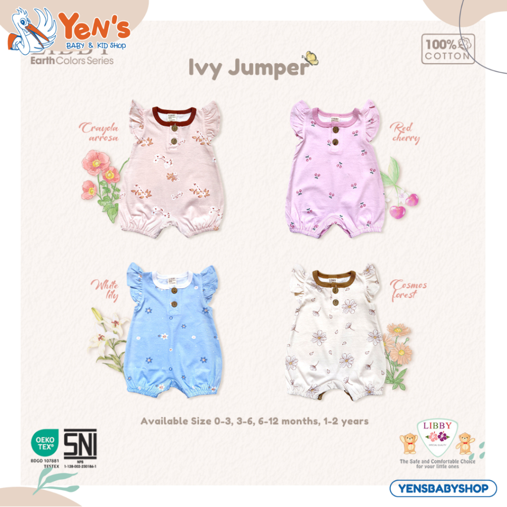 LIBBY Earth Colour New Ivy Jumper Ruffle Motif