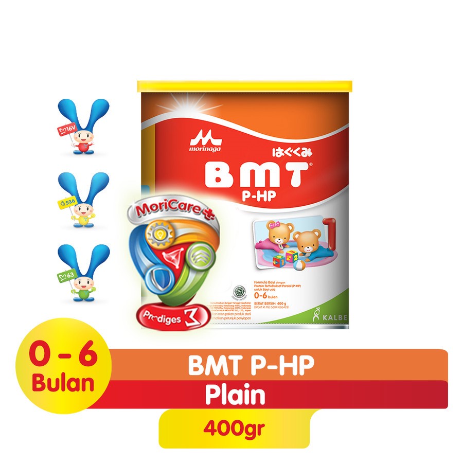 MORINAGA BMT PHP 400gr - Susu Formula Bayi untuk Bayi Resiko Alergi