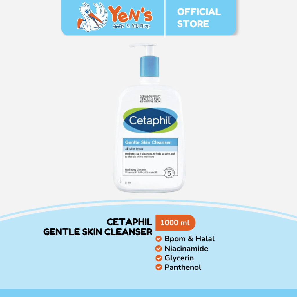 Cetaphil Gentle Skin Cleanser 1000ml Pembersih Muka Untuk Segala Jenis Kulit