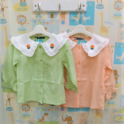 Blouse Kotak Kerah Bunga 211158