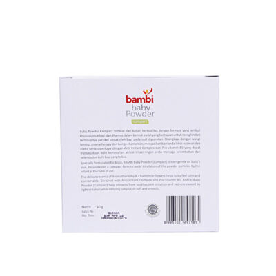 Bambi Baby Compact Powder 40gr - Refill | Bedak Padat Bayi Kulit Normal - Sensitif | Aromatherapy thumbnail 4