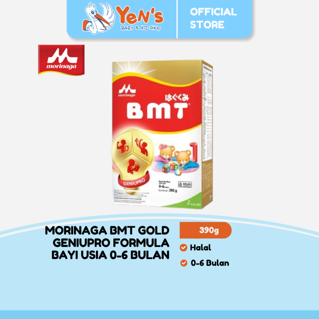 Morinaga BMT Gold Geniupro 390g / Susu Formula Bayi Usia 0-6 Bulan