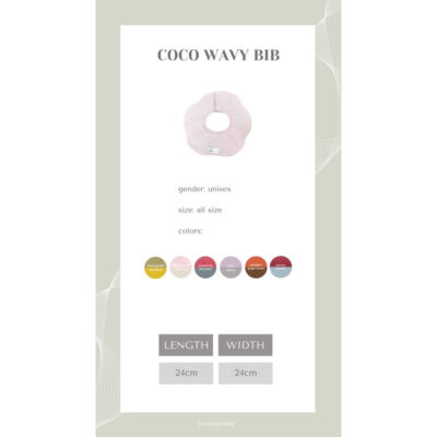 Cocopop Baby Coco Wavy Bib / Slabber Polos Katun Cotton Kecil thumbnail 3