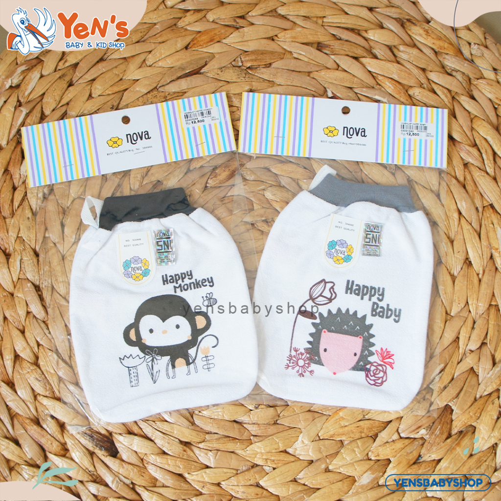 Washlap Nova Motif Happy Monkey/Baby