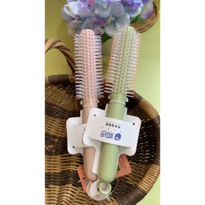 Round brush FB-L4262A / Sisir rambut bulat Pink & Hijau
