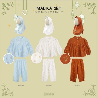 BOHOPANNA Setelan Muslim Malika - Setelan Muslim Anak Perempuan