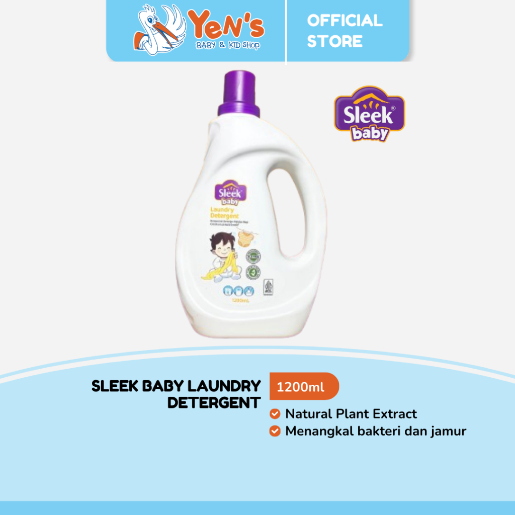 Sleek Baby Laundry Detergent Concentrate 1200ml - Detergen pakaian bayi