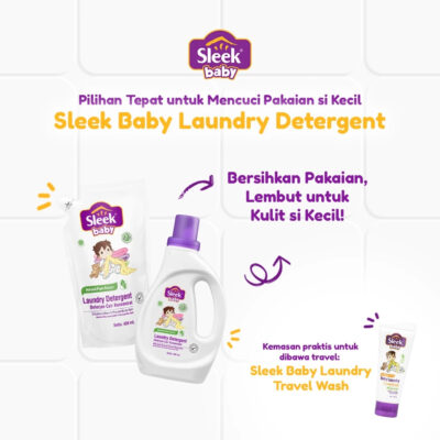 Sleek Baby Laundry Detergent Concentrate 1200ml - Detergen pakaian bayi thumbnail 6