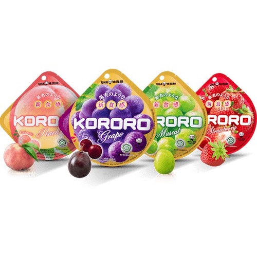 KORORO Jelly Candy Peach - Permen Jeli Kenyal Aneka Rasa Buah 40 gr