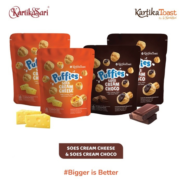 KartikaToast - Soes Cream Cheese , Chocolate / Sus Krim Keju , Coklat