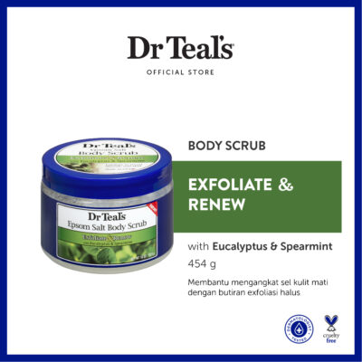 Dr Teal's Body Scrub/Eksfoliasi Kulit Pure Epsom Salt 454 GR
