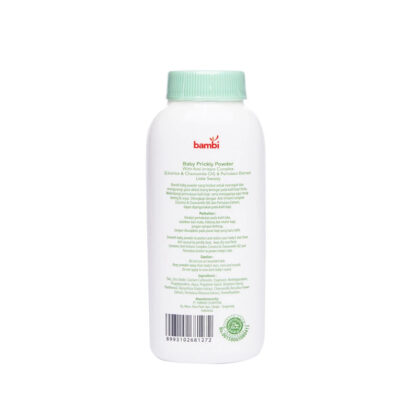 Bambi Baby Powder Prickly Heat 100gr | Bedak Tabur Khusus Biang Keringat Bayi Kulit Normal -Sensitif thumbnail 3