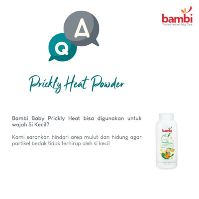 Bambi Baby Powder Prickly Heat 100gr | Bedak Tabur Khusus Biang Keringat Bayi Kulit Normal -Sensitif thumbnail 5
