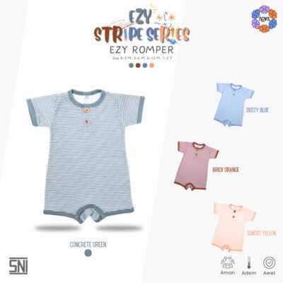 NOVA Romper Ezy Stripes New Season / Jumpsuit Bayi Dan Anak (0-12 Bulan) thumbnail 2