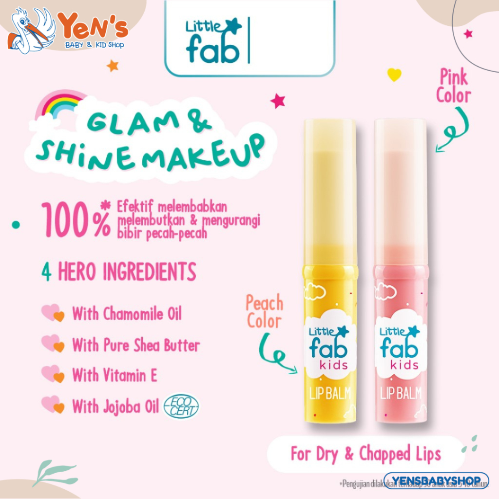 Little Fab Kids LIPip Balm / Lipstik Anak /Kosmetik Kecantikan Anak