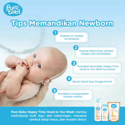 Pure Baby Happy Head Toe Wash Refill 350 mL - Sabun Shampo 2 in 1 dengan Bahan Alami thumbnail 7