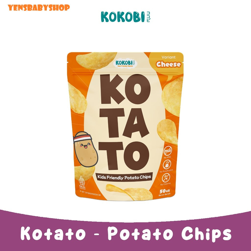 Kokobi Kotato - Kids Friendly Potato Chips 50gr - Keripik Kentang - Makanan ringan