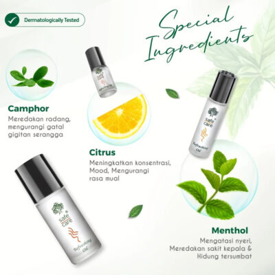 SAFE CARE Minyak Angin Aromatherapy Roll On 10ml thumbnail 2
