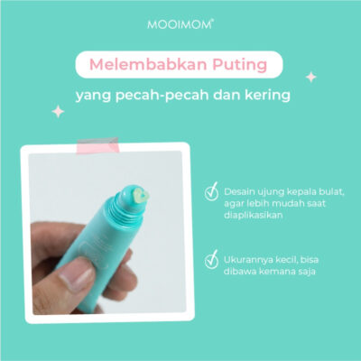 MOOIMOM Lanolin Nipple Cream / Krim Pelindung Puting Ibu Menyusui 15ml (Krim Puting Lecet) thumbnail 4