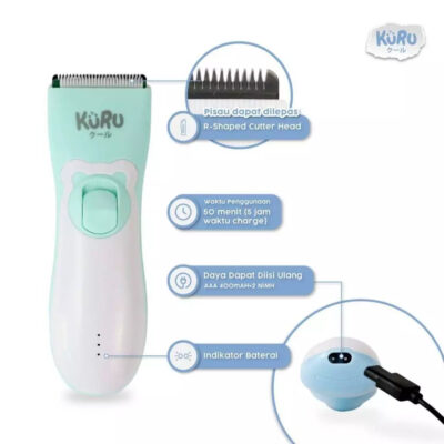 KURU Electric Baby Hair Clipper - Alat Cukur Rambut Bayi Elektrik thumbnail 5