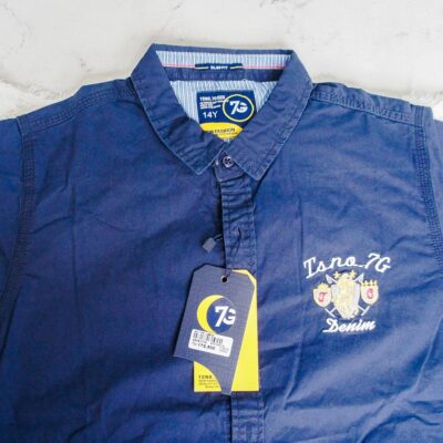 TSNO.7G Kemeja Anak Tangan Pendek Denim AL9908 thumbnail 2