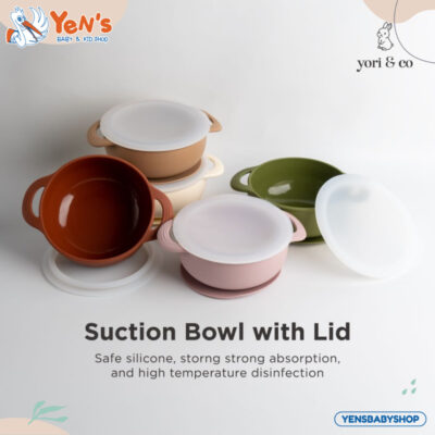 yoriandco Suction Silicone Baby Bowl / Mangkok Bayi + Tutup