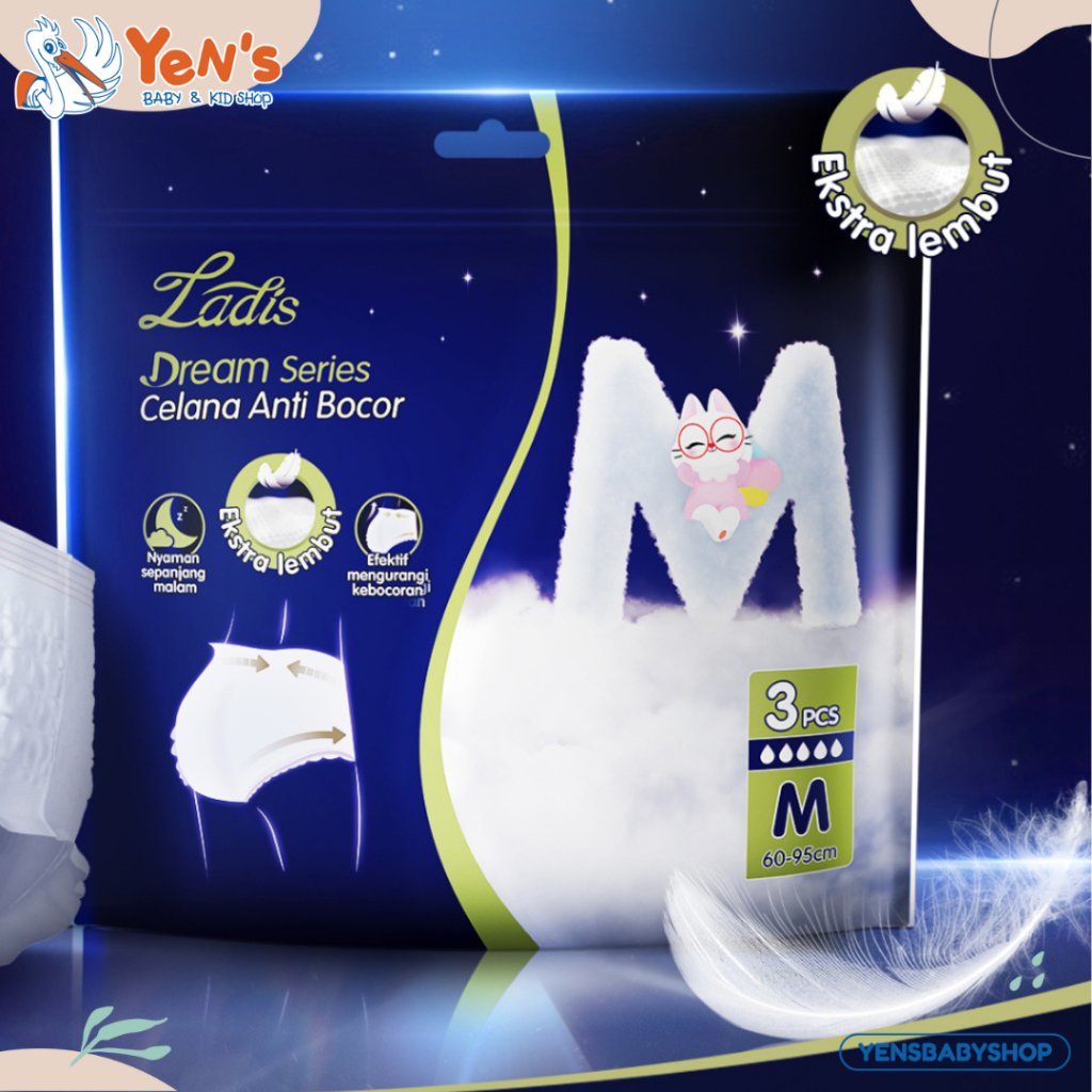 LADIS Dream Series Menstruation Pants Size M/L Celana Menstruasi / Pembalut Wanita Anti Bocor Nyaman dan Lembut