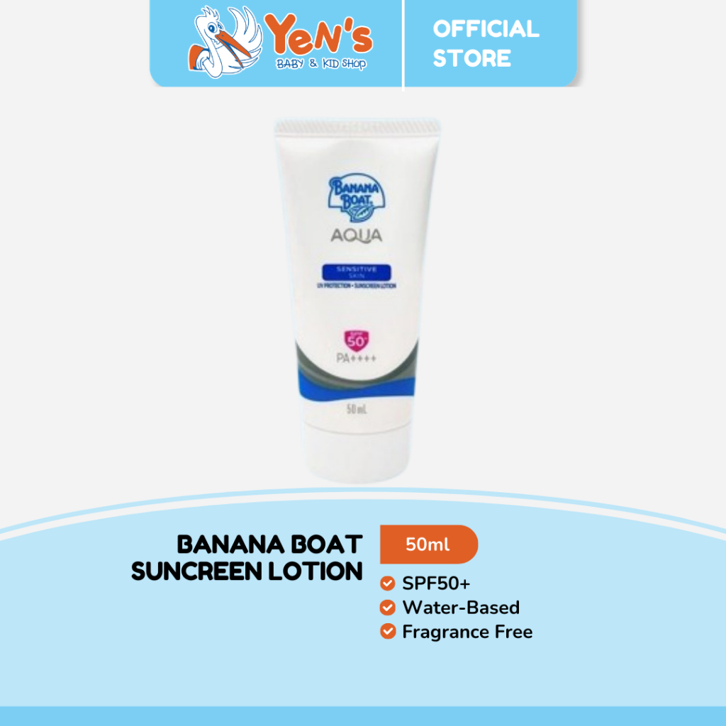 Banana Boat Simply Protect Aqua Sensitive Suncreen Lotion SPF50+ 50ml - Fragrance Free