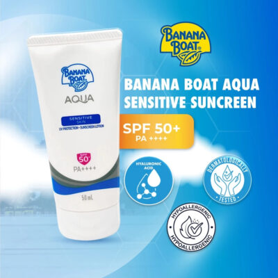 Banana Boat Simply Protect Aqua Sensitive Suncreen Lotion SPF50+ 50ml - Fragrance Free thumbnail 3