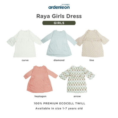 Ardenleon Rok Anak Perempuan Raya Girls Dress Baju Lebaran Gaun Pesta Anak Cantik