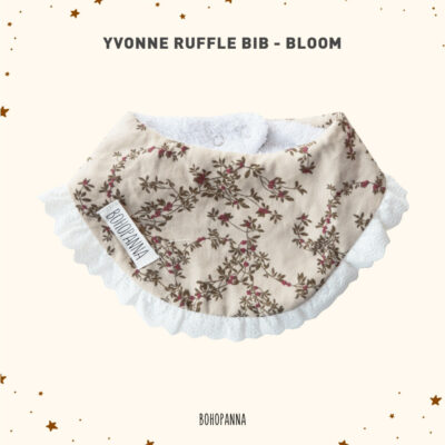 Bohopanna Yvonne Bib Ruffle Slabber Celemek Makan Bayi Bahan Katun Lembut Menyerap Anti Air thumbnail 3