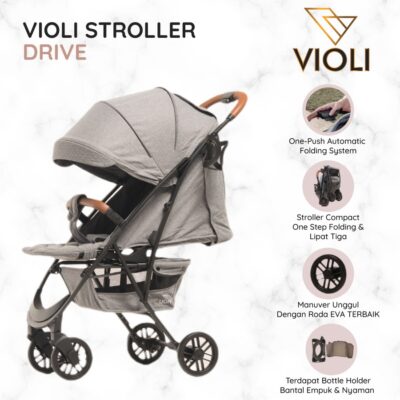 VIOLI Stroller Drive One Hand Easy Folding / Baby Stroller / Kereta Dorong Bayi