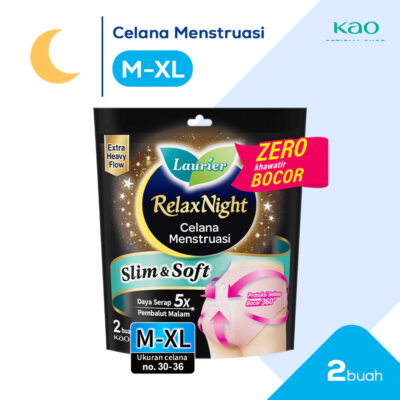 Laurier Relax Night Pants Celana Menstruasi Pembalut Wanita Bebas Khawatir di Semua Momen thumbnail 3
