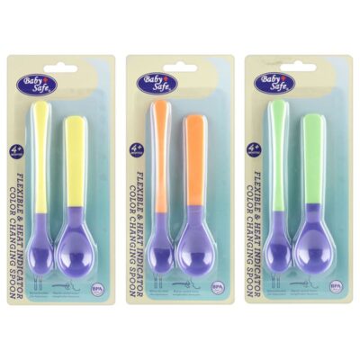 Baby Safe Flexible&Heat Indicator Color Changing Spoon