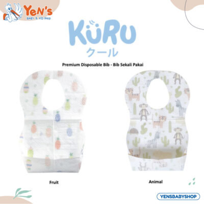KURU Premium Disposable Bib - Celemek Anak Bayi Sekali Pakai
