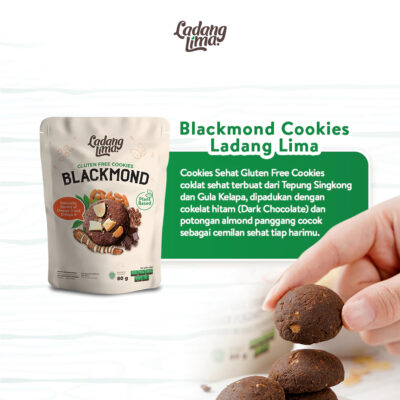 Ladang Lima Blackmond Mini Bites 80g - Cookies Gluten Free With Protein thumbnail 5