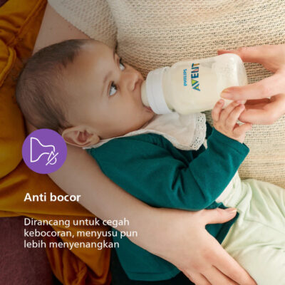 Philips Avent Botol Susu Bayi Anti Kolik Twin 260 ml SCY103/02 - Secara Klinis Mengurangi Kolik thumbnail 6