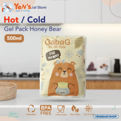 GabaG Ice Gel Hot Gel 500 Gram Honey Bear Pendingin Penghangat Asi Cooler Bag Tas Asi