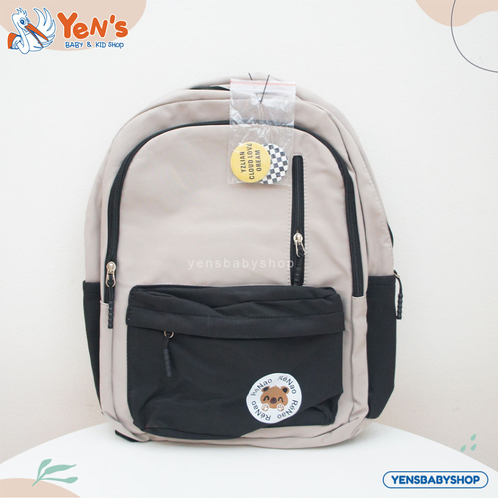 Renao Tas Ransel Backpack / Tas Anak Sekolah SD Black