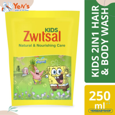 Zwitsal Kids 2 In 1 Hair & Body Wash Natural And Nourishing Care 250 ml