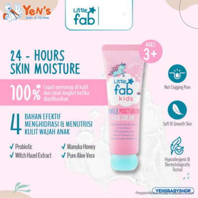 Little Fab Moisturizer Face Cream - Girl & Boy / Skincare Anak / Moisturizer Anak / Pelembab Wajah