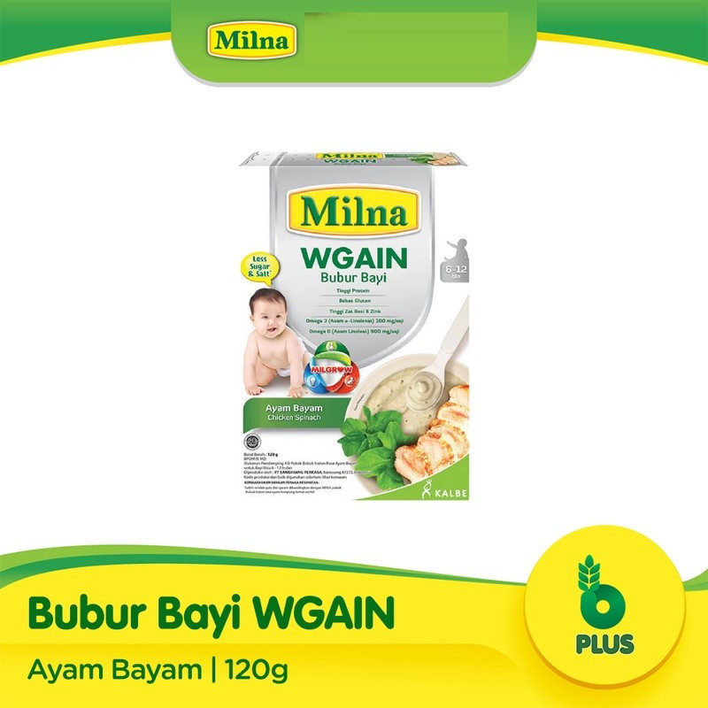 Milna Bubur Bayi Wgain 120gr / Bubur bayi pendamping ASI
