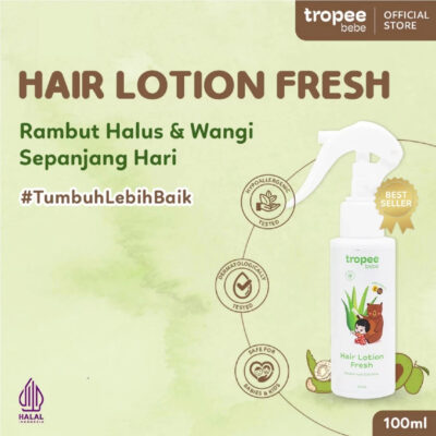 Tropee Bebe Hair Lotion Fresh 100ml / Lotion Rambut / Menyuburkan Rambut Bayi dan Anak thumbnail 3