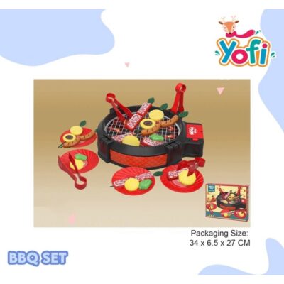 Yofi BBQ Set Electric Mainan Anak Mainan Masak Masakan Barbeque Pretend Play Edukasi Anak
