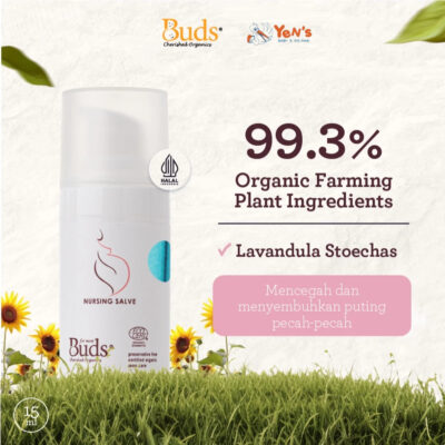 Buds Organics Nursing Salve 15ml - Nipple Cream atau Lotion Ibu Menyusui