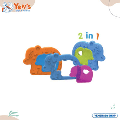 Baby Safe Puzzle Teether Gigitan Bayi Bentuk Puzzle Warna Warni Aman BPA Free Lembut TT008