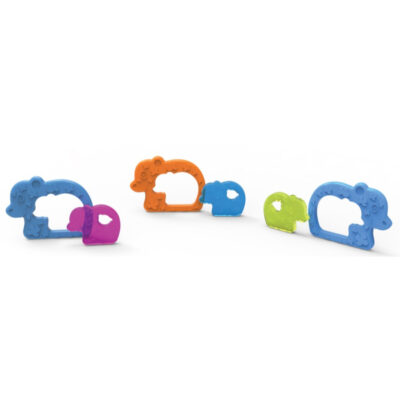 Baby Safe Puzzle Teether Gigitan Bayi Bentuk Puzzle Warna Warni Aman BPA Free Lembut TT008 thumbnail 3