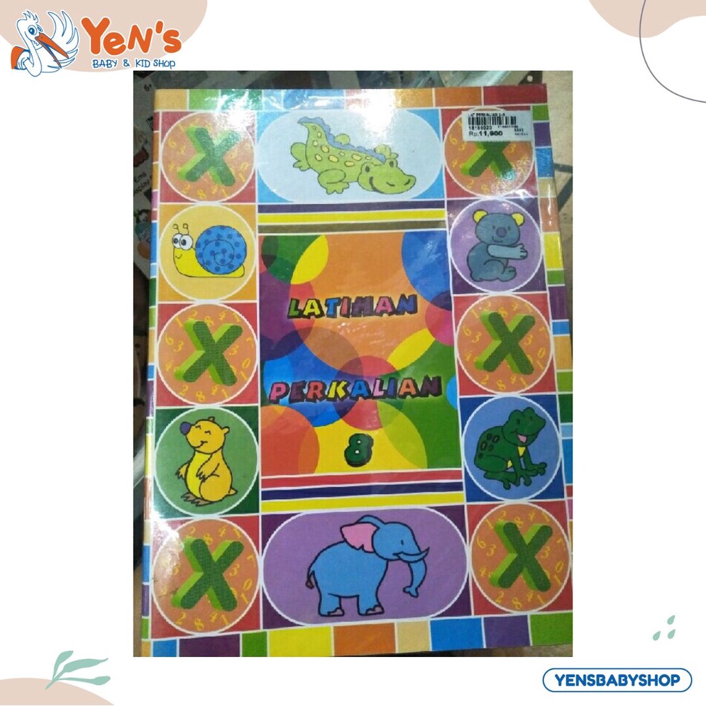Buku Latihan Perkalian 1-8 Edukasi Anak Belajar Matematika TK SD Worksheet Hitung Cepat
